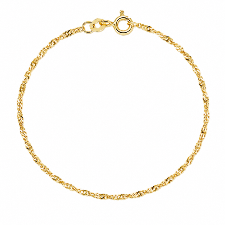 BNH singapore armbånd i 8 karat 17 cm x 1,5 mm