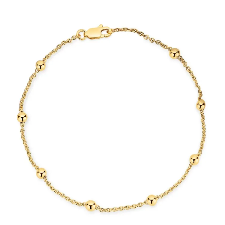 BNH Anker rund armbånd M. kule i 8 karat 17 cm x 1,3 mm