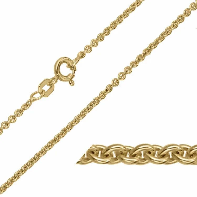 BNH Anker rund armbånd i forgylt sølv 21 cm x 1,8 mm