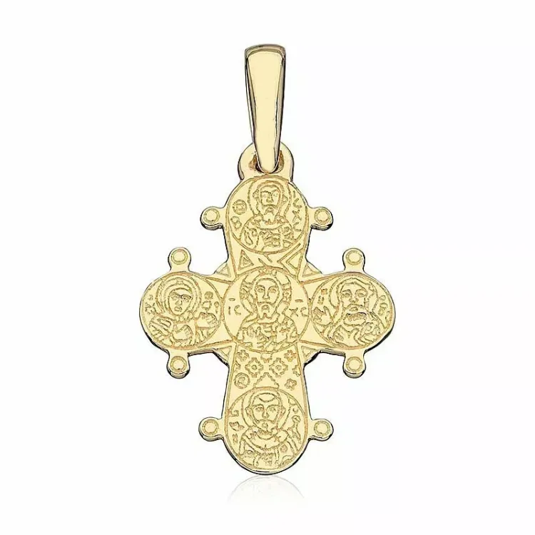 13 x 15 mm dagmarkors i forgylt sølv - Amoré