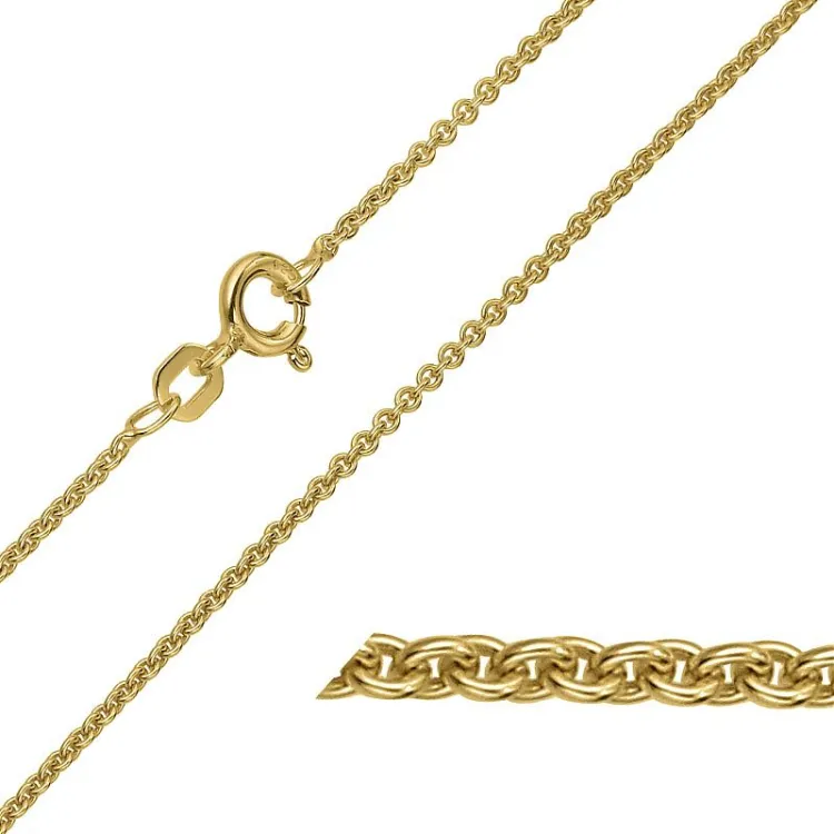 kort BNH Anker rund halskjede i 14 karat gull 38 cm x 1,5 mm