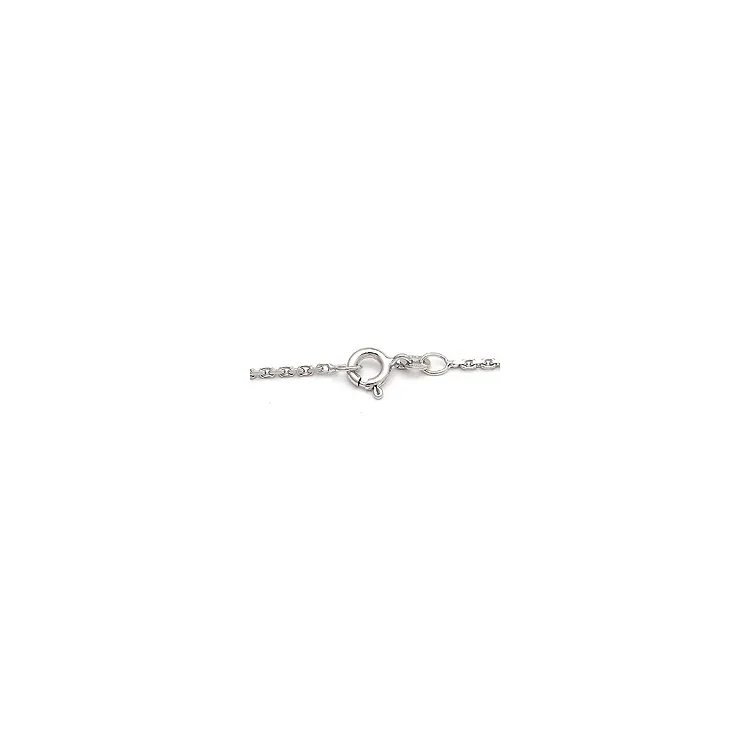 BNH Anker facet halskjede i 14 karat hvitt gull 50 cm x 1,4 mm