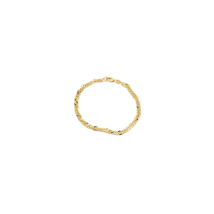 BNH singapore armbånd i 14 karat gull 17 cm x 3,5 mm