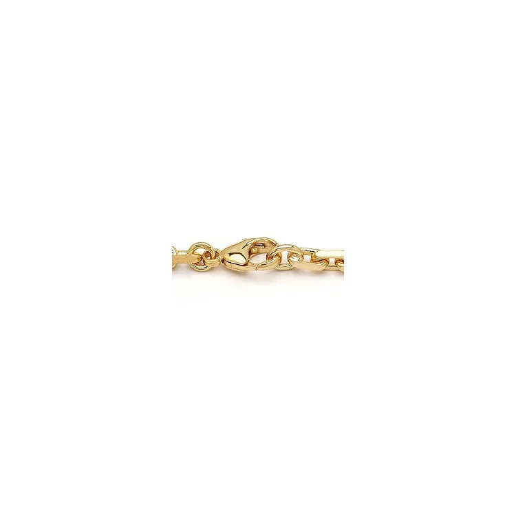 BNH Anker facet armbånd i 14 karat gull 18,5 cm x 5,0 mm