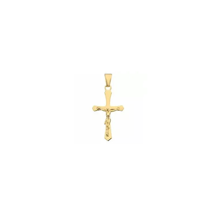 Jesus gull BNH kors i 14 karat gull - Amoré