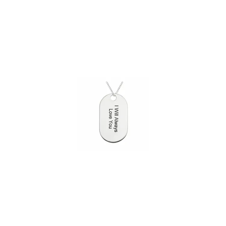 dogtag Navnehalskjede med anheng i sølv - My Letter