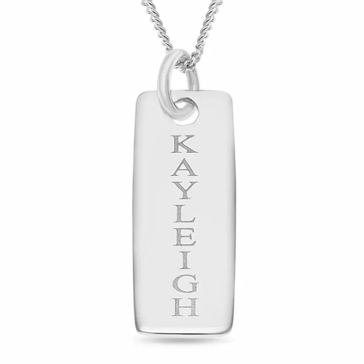 dogtag Navnehalskjede med anheng i sølv - My Letter