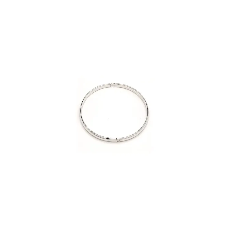 rund BNH armring i 14 karat hvitt gull