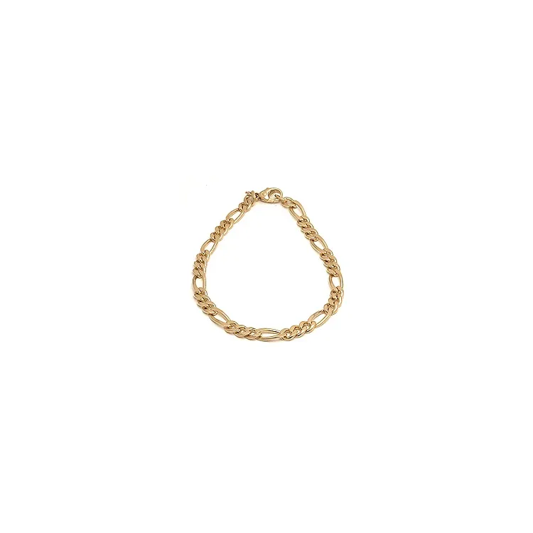 Figaroarmbånd i 14 karat gull 18,5 cm x 4,6 mm