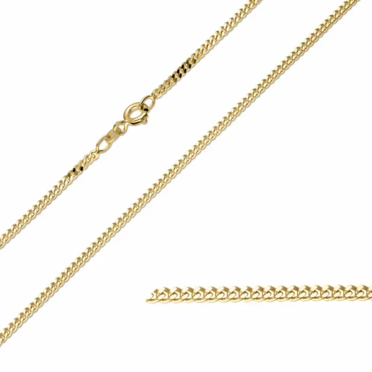 BNH panserhalskjede i 14 karat gull 38 cm x 2,1 mm