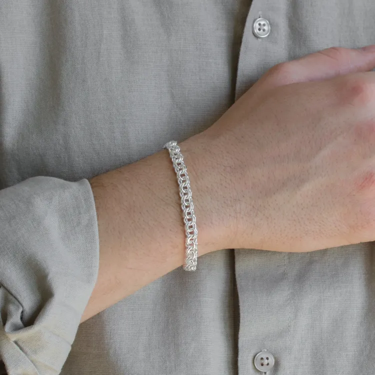BNH Bismark armbånd i sølv 21,0 cm x 6,5 mm