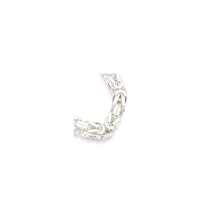 Kongearmbånd i sølv 23 cm x 8,0 mm