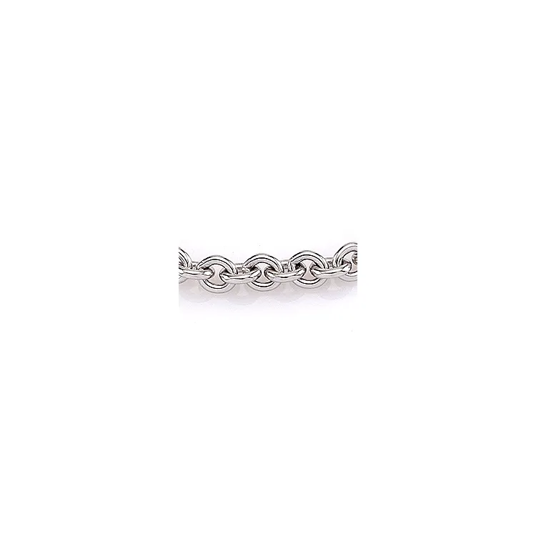 BNH ankelkjede i 14 karat hvitt gull 24-26 cm x 3,1 mm