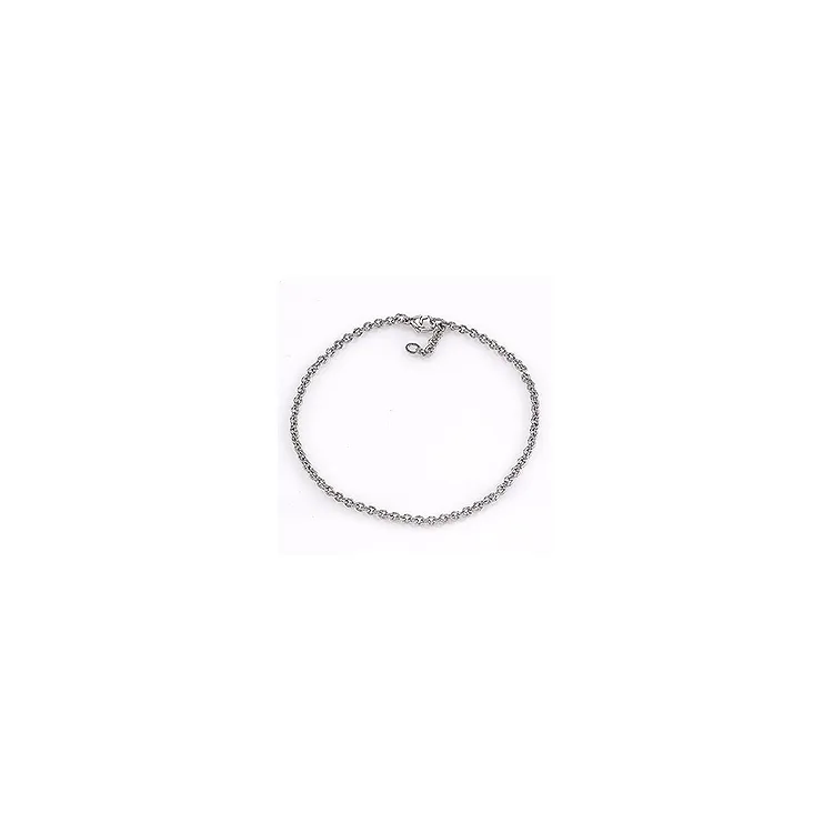 BNH ankelkjede i 14 karat hvitt gull 24-26 cm x 2,7 mm