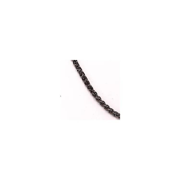 BNH hvetekjede i svart rodinert sølv 45 cm x 1,3 mm