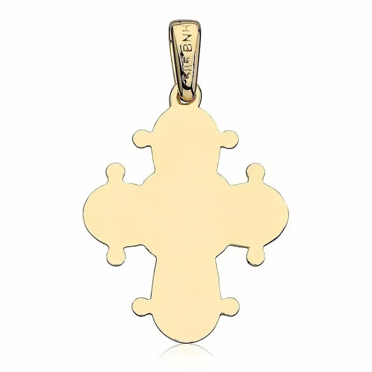 17 x 20 mm dagmarkors i 14 karat gull - Amoré