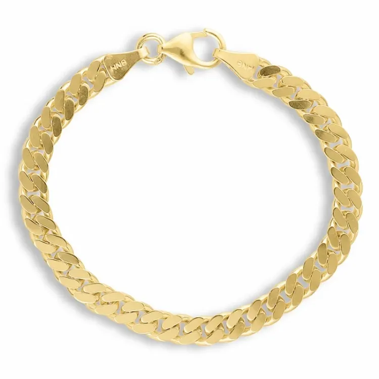 BNH panserarmbånd i 14 karat gull 21 cm x 5,3 mm