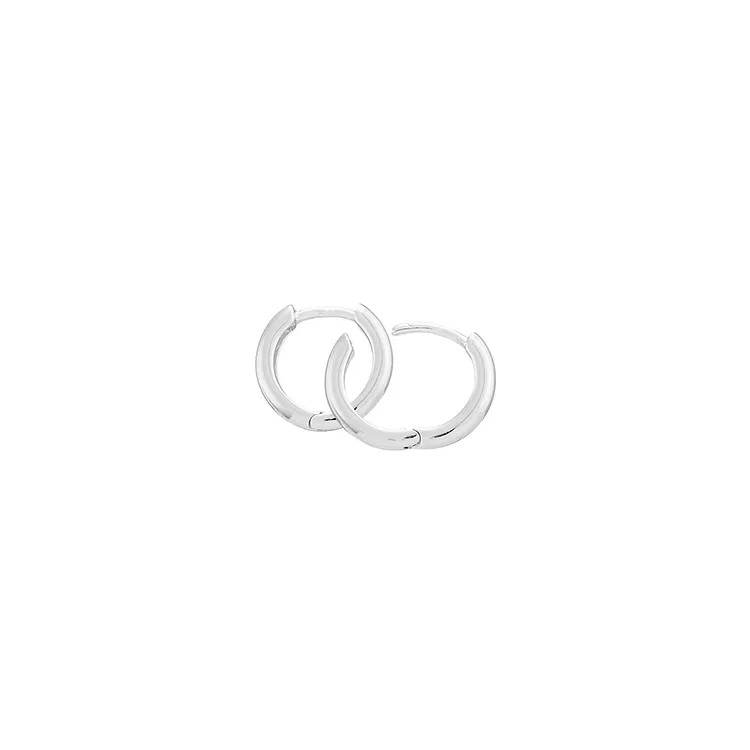 12,5 mm BNH creol i 14 karat hvitt gull