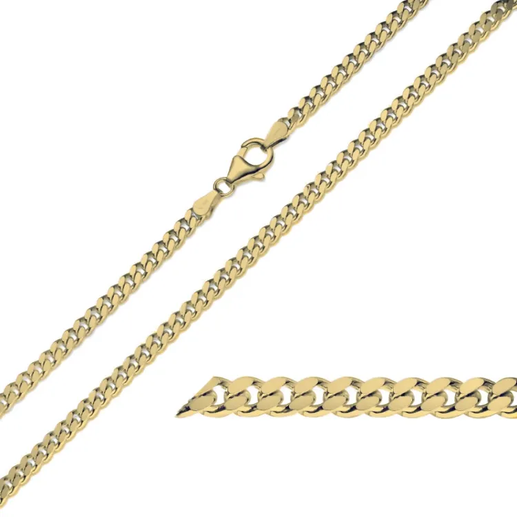 BNH panserhalskjede i 8 karat 42 cm x 3,3 mm
