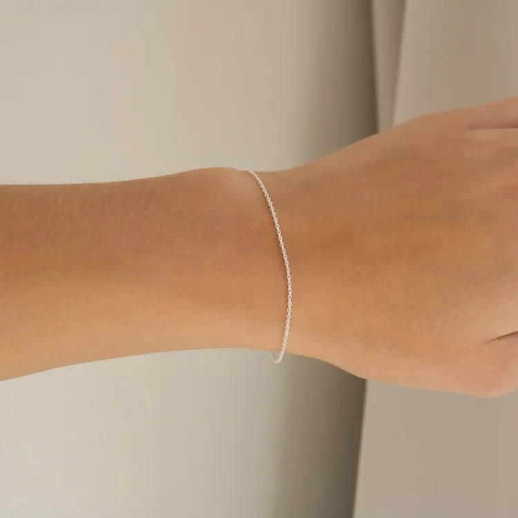 BNH Anker facet armbånd i sølv 21 cm x 1,1 mm
