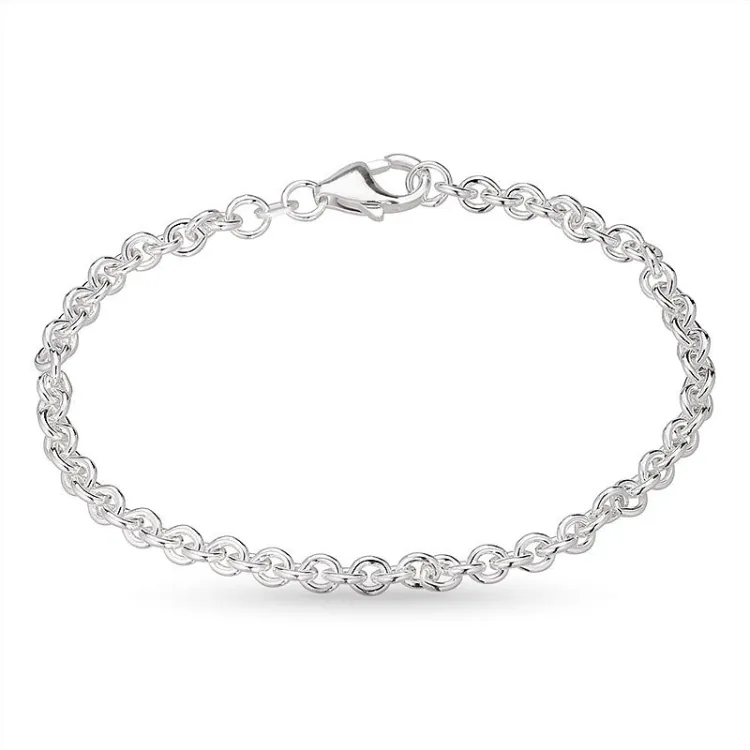 BNH Anker rund armbånd i sølv 17 cm x 4,0 mm