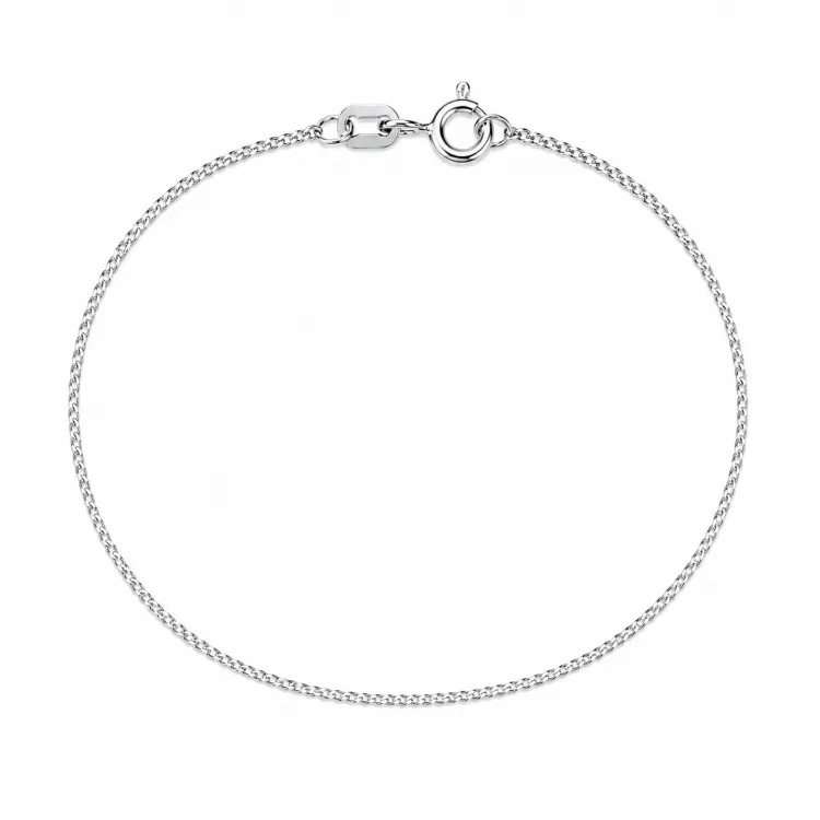 BNH panserarmbånd i sølv 21 cm x 1,3 mm