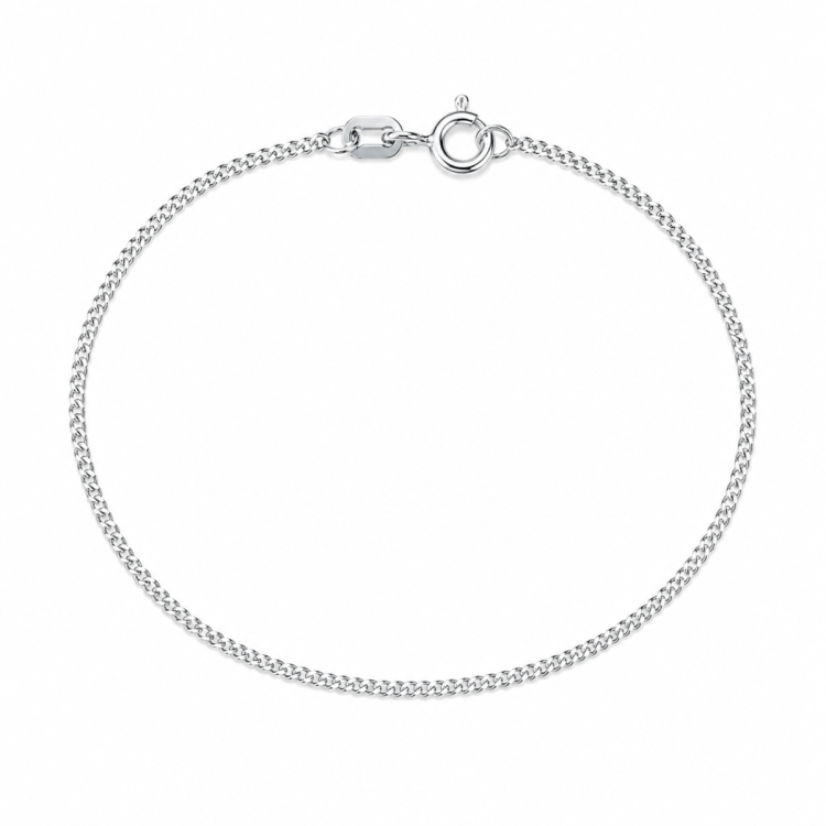 BNH panserarmbånd i sølv 21 cm x 1,8 mm
