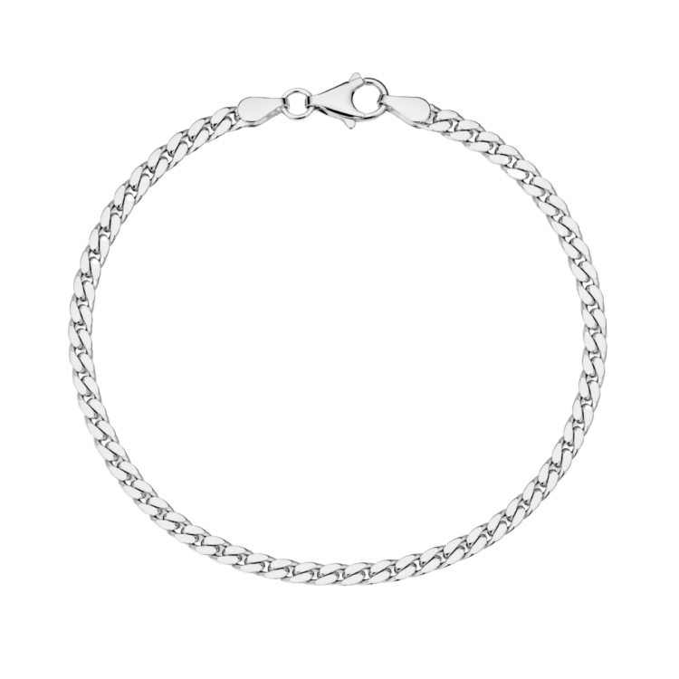 BNH panserarmbånd i sølv 21 cm x 2,7 mm