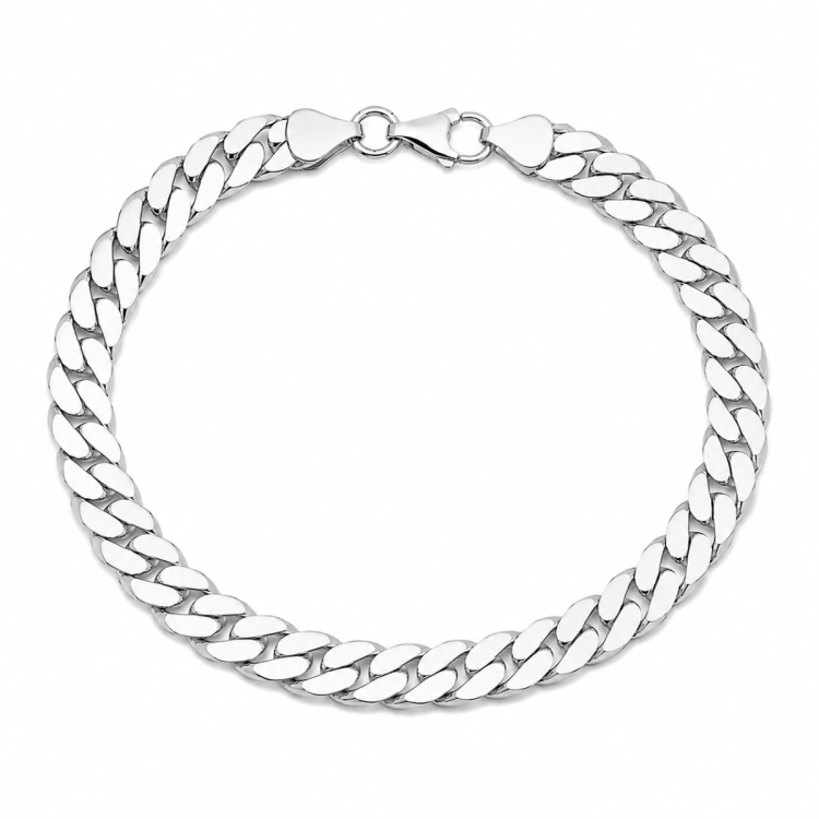 BNH panserarmbånd i sølv 17 cm x 6,6 mm