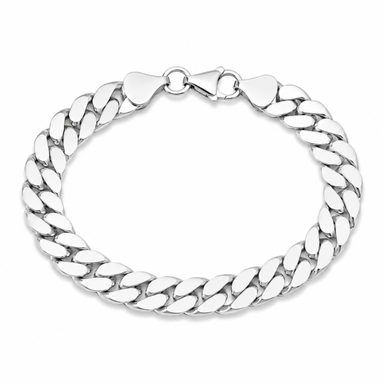 BNH panserarmbånd i sølv 17 cm x 9,0 mm