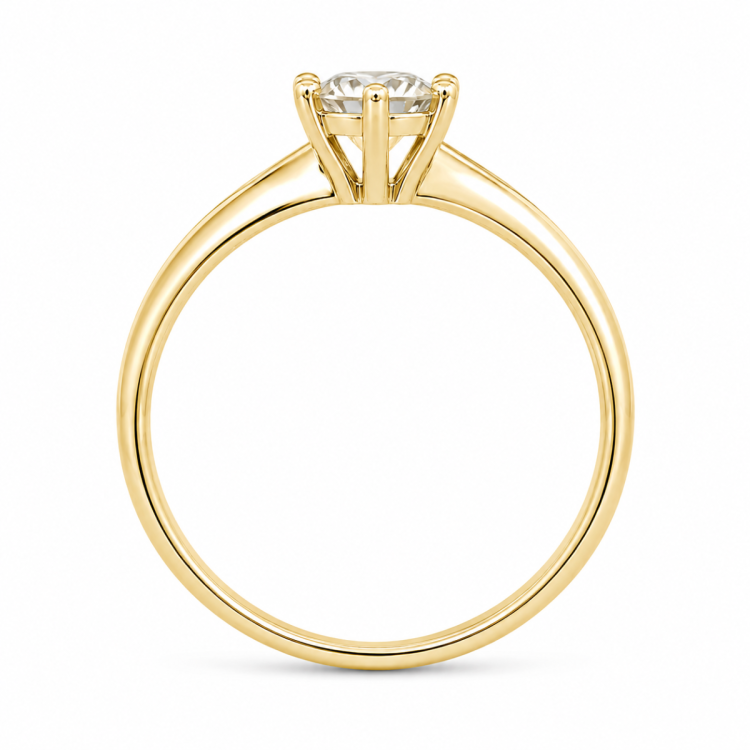 0,30 ct lab grown diamant solitairering i 9 karat gull 0,30 ct