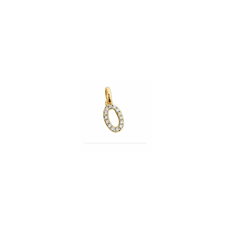 ovalt diamantanheng i 14 karat gull 0,12 ct