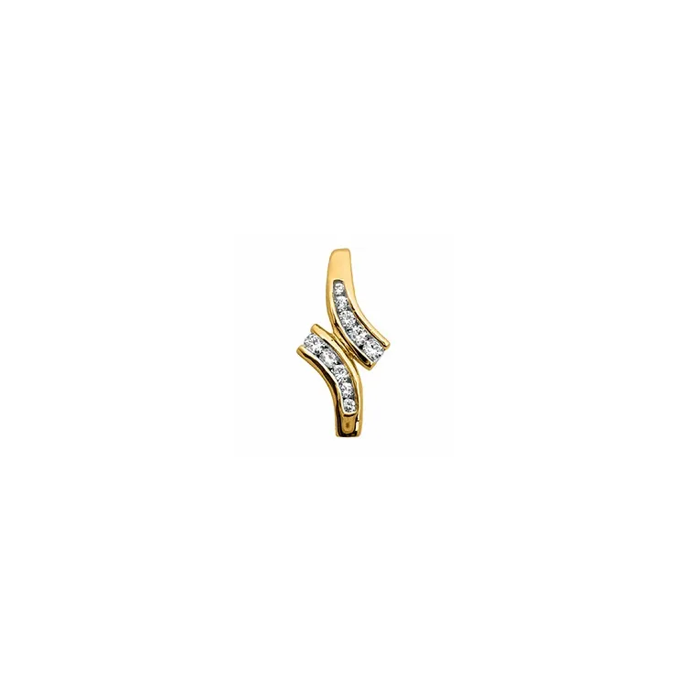 Trendy diamantanheng i 14 karat gull 0,10 ct
