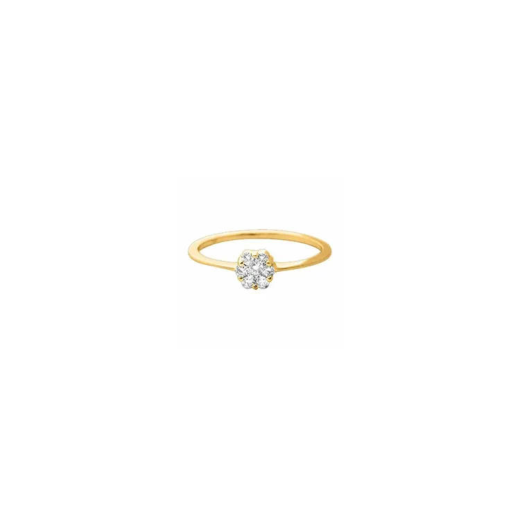 Smal gull ring i 14 karat gull 0,25 ct
