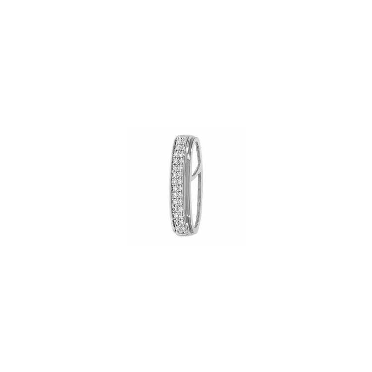 diamantanheng i 14 karat hvitt gull 0,10 ct