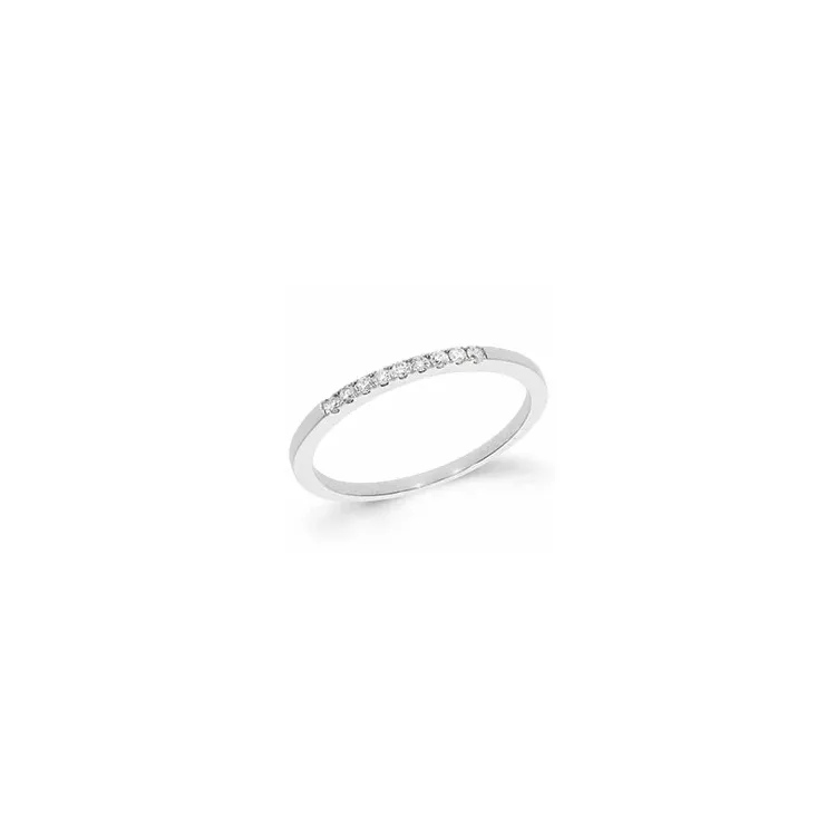 Smal diamant hvittgullsring i 14 karat hvitt gull 0,09 ct