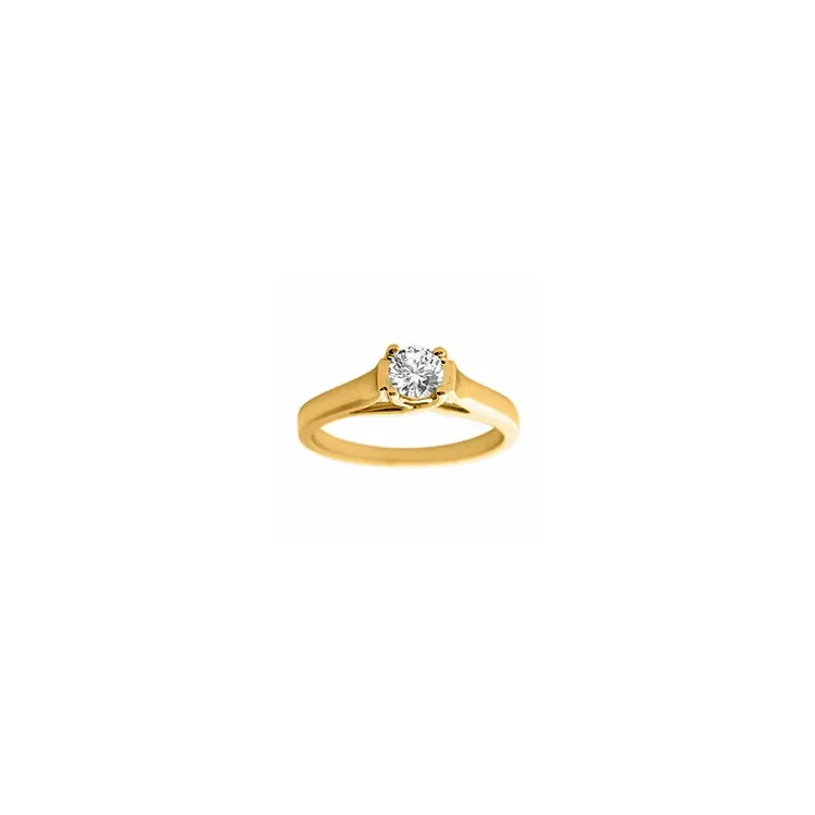 ekte diamant ring i 14 karat gull 0,10 ct