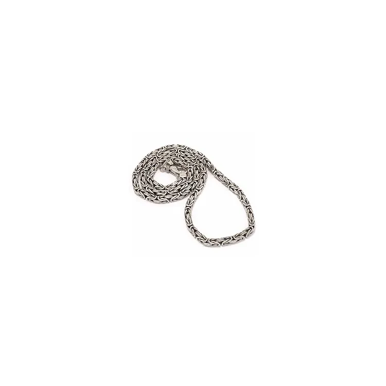 langt kongehalskjede i oksidert sterlingsølv 60 cm x 3,7 mm