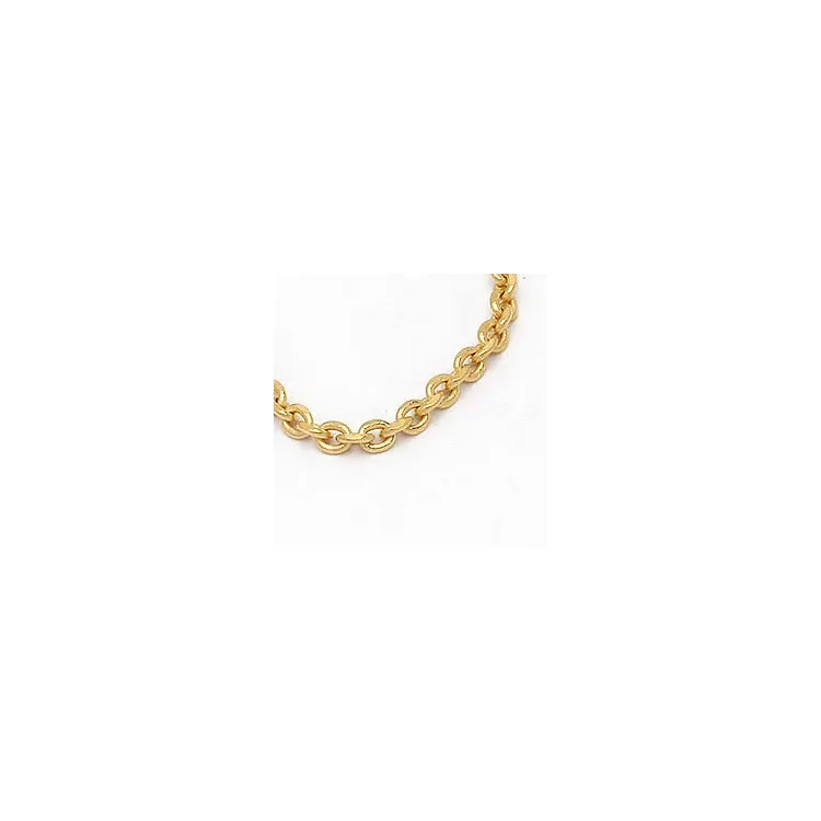 Elegant langt ankerhalskjede i forgylt sølv 60 cm x 1,4 mm