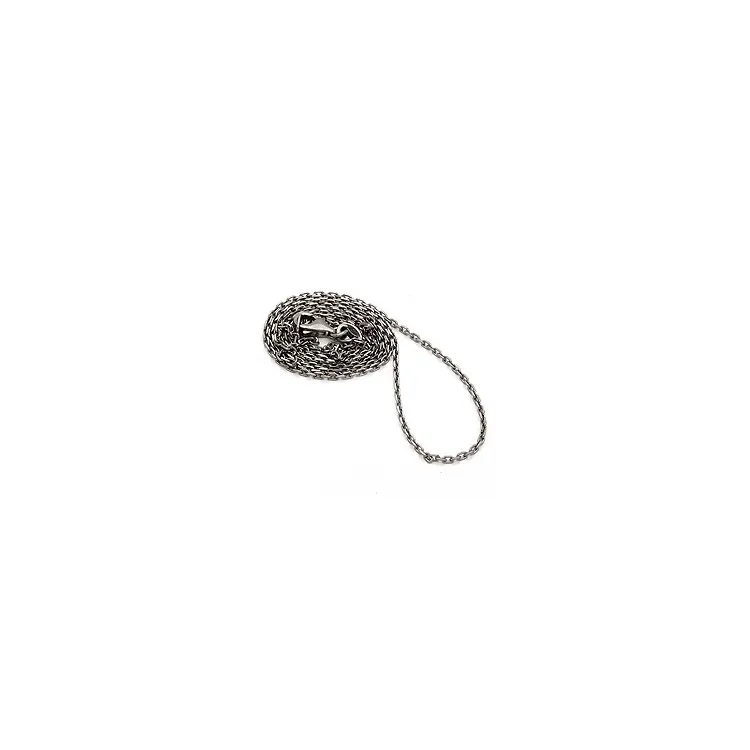 Ankerhalskjede i svart rodinert sølv 42 cm x 1,4 mm
