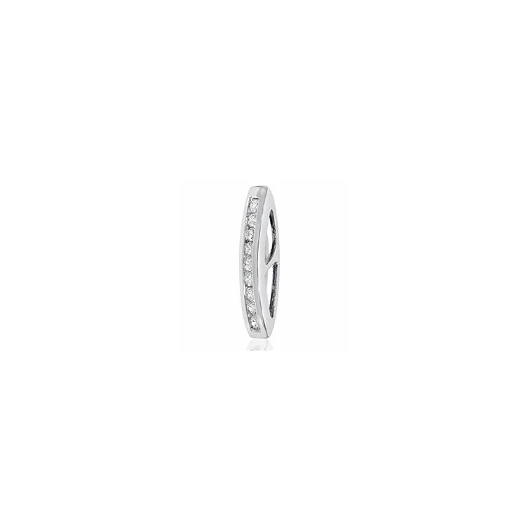 diamant anheng i 14 karat hvitt gull 0,14 ct