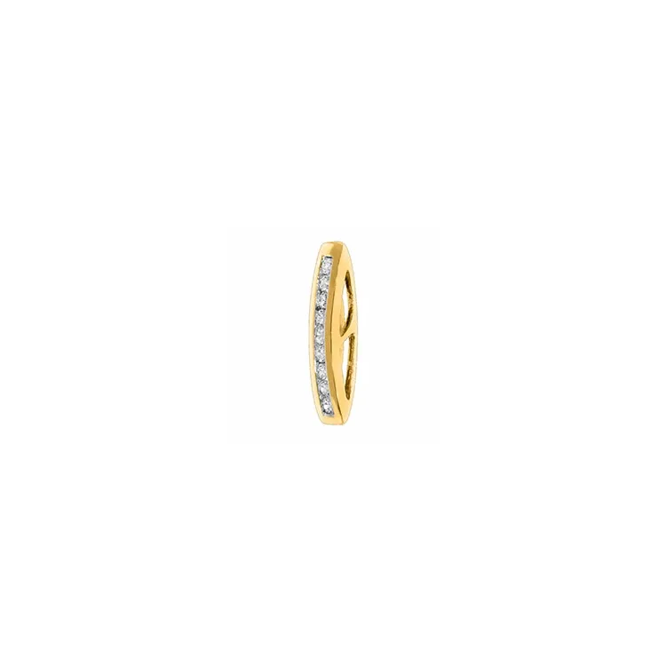 diamant anheng i 14 karat gull 0,14 ct