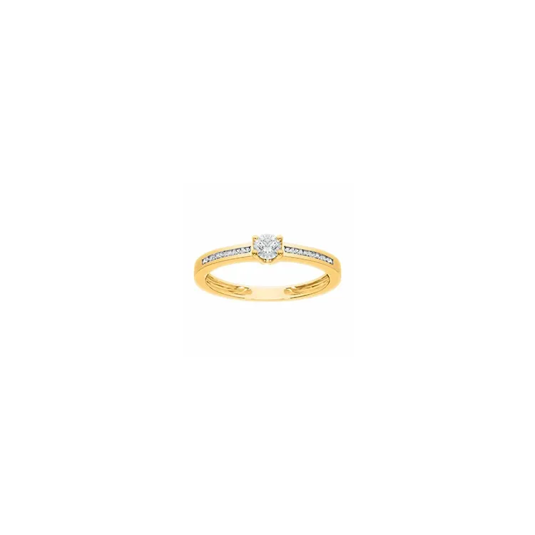 diamant ring i 14 karat gull 0,30 ct