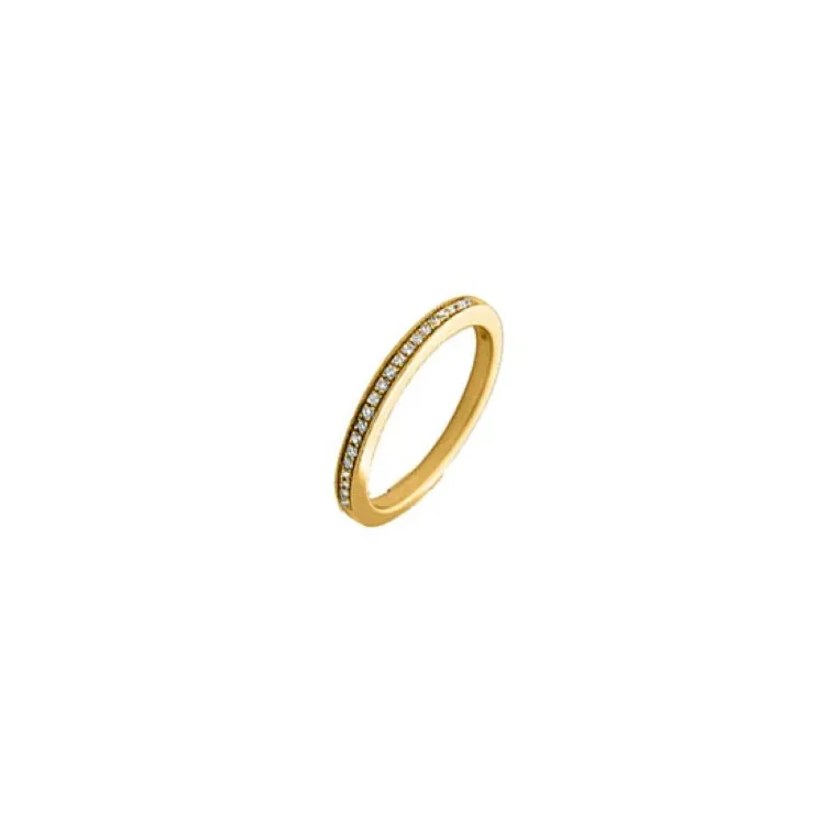 diamantring i 14 karat gull 0,09 ct