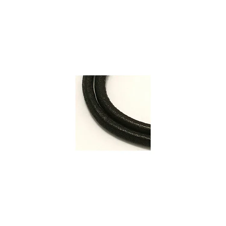 lær CARI armbånd i svart lær med stållås x 4,0 mm