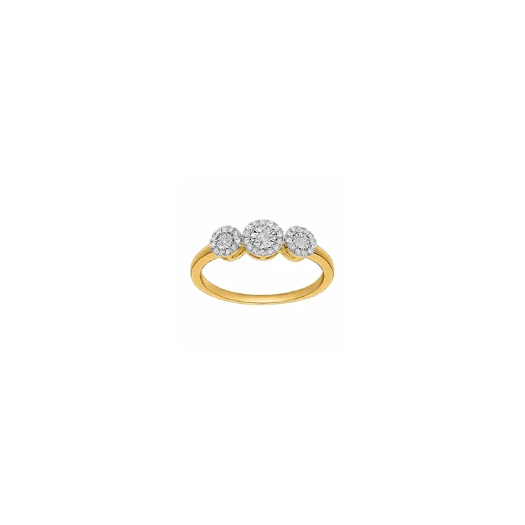 diamant gull ring i 14 karat gull 0,15 ct