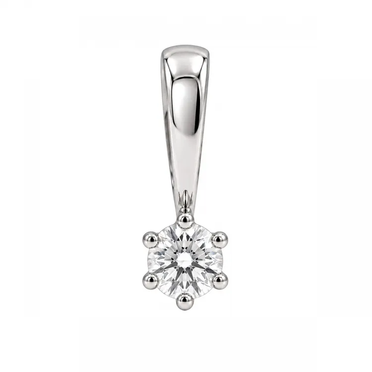 0,05 ct lab grown diamant solitaireanheng i sølv
