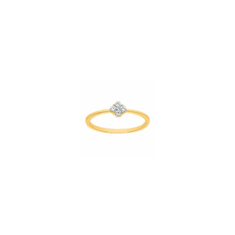 diamant gullring i 14 karat gull 0,15 ct