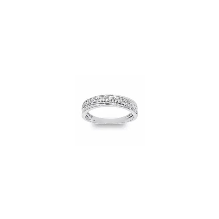 Billiige diamantring i 14 karat hvitt gull 0,20 ct