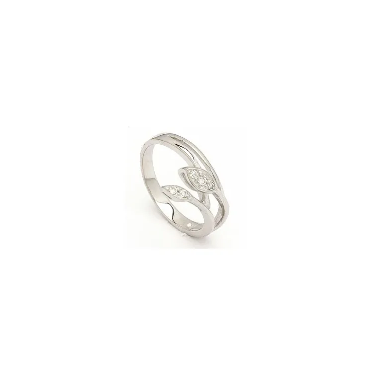 Blad ring i sølv